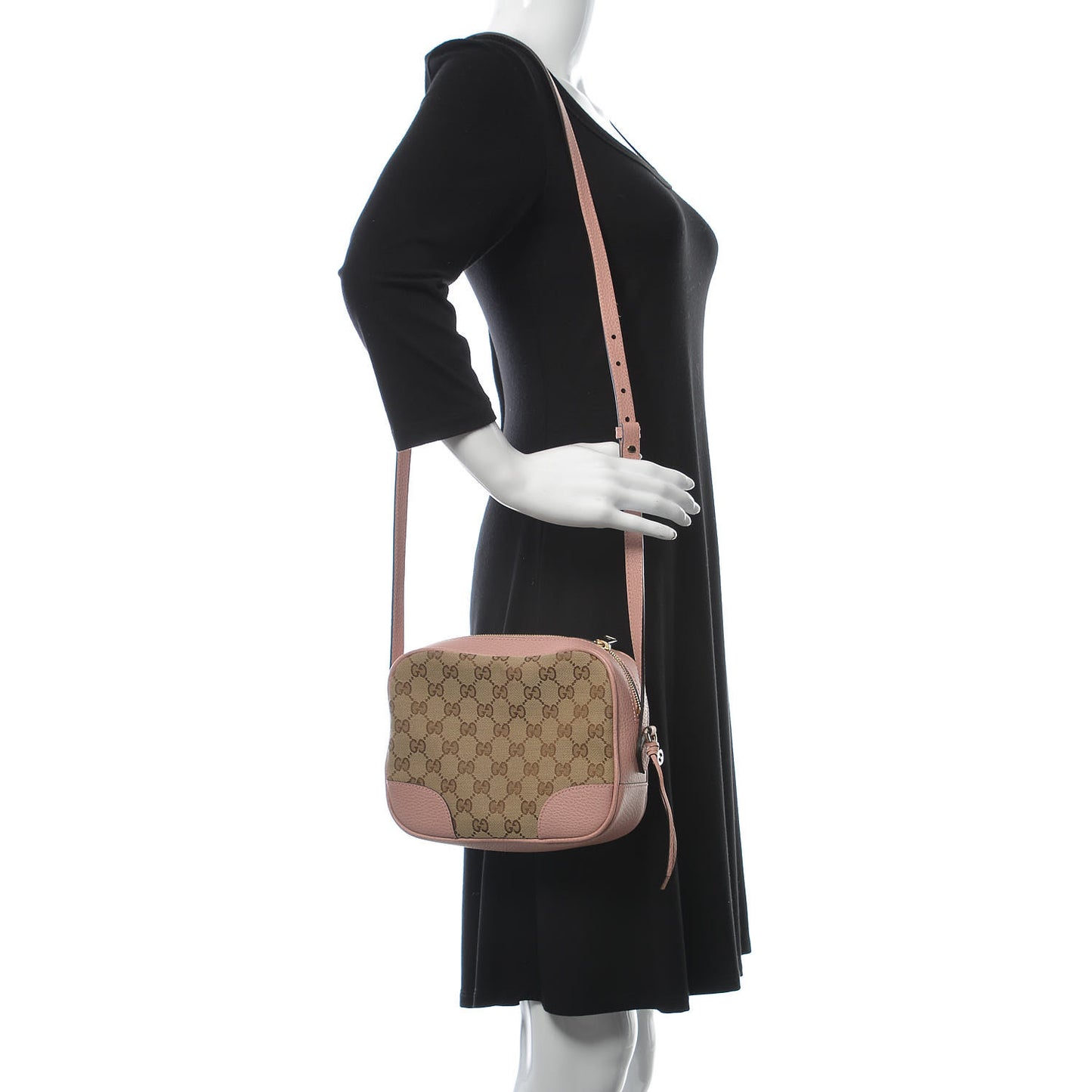 Monogram Mini Bree Messenger Bag Beige Soft Pink