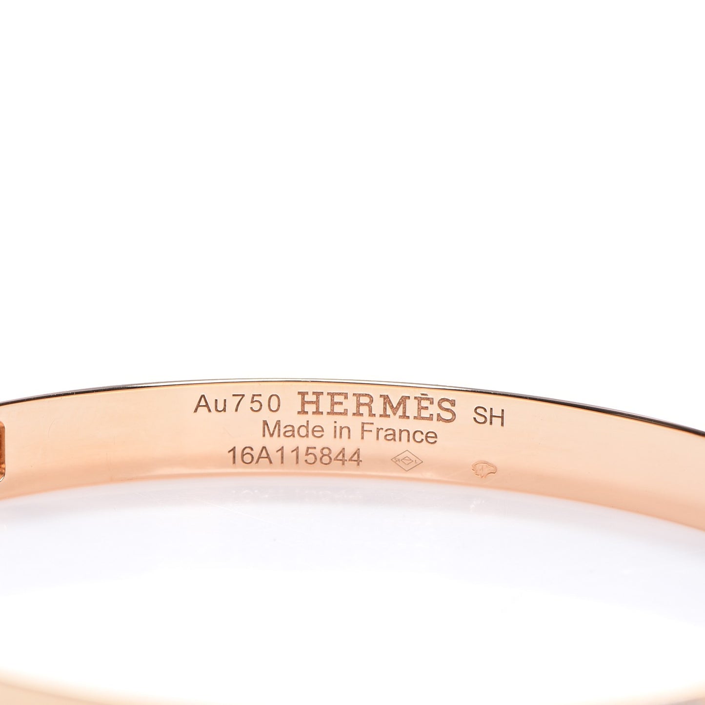 18K Rose Gold Diamond PM H D'Ancre Bracelet SH