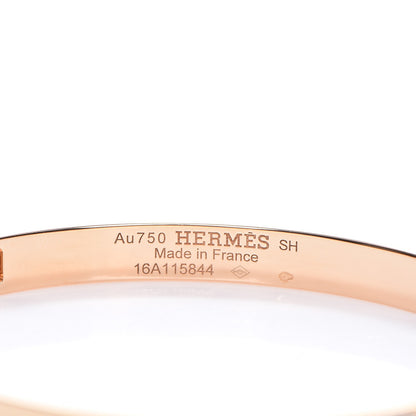 Hermes 18K Rose Gold Diamond PM H D'Ancre Bracelet SH 4 of 7