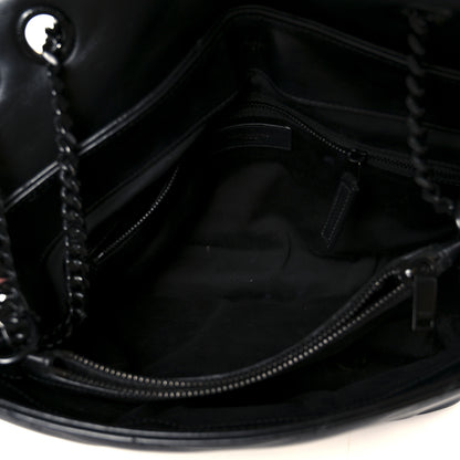 Saint Laurent Calfskin Y Quilted Monogram Monochrome Medium Loulou Chain Satchel Black 5 of 11