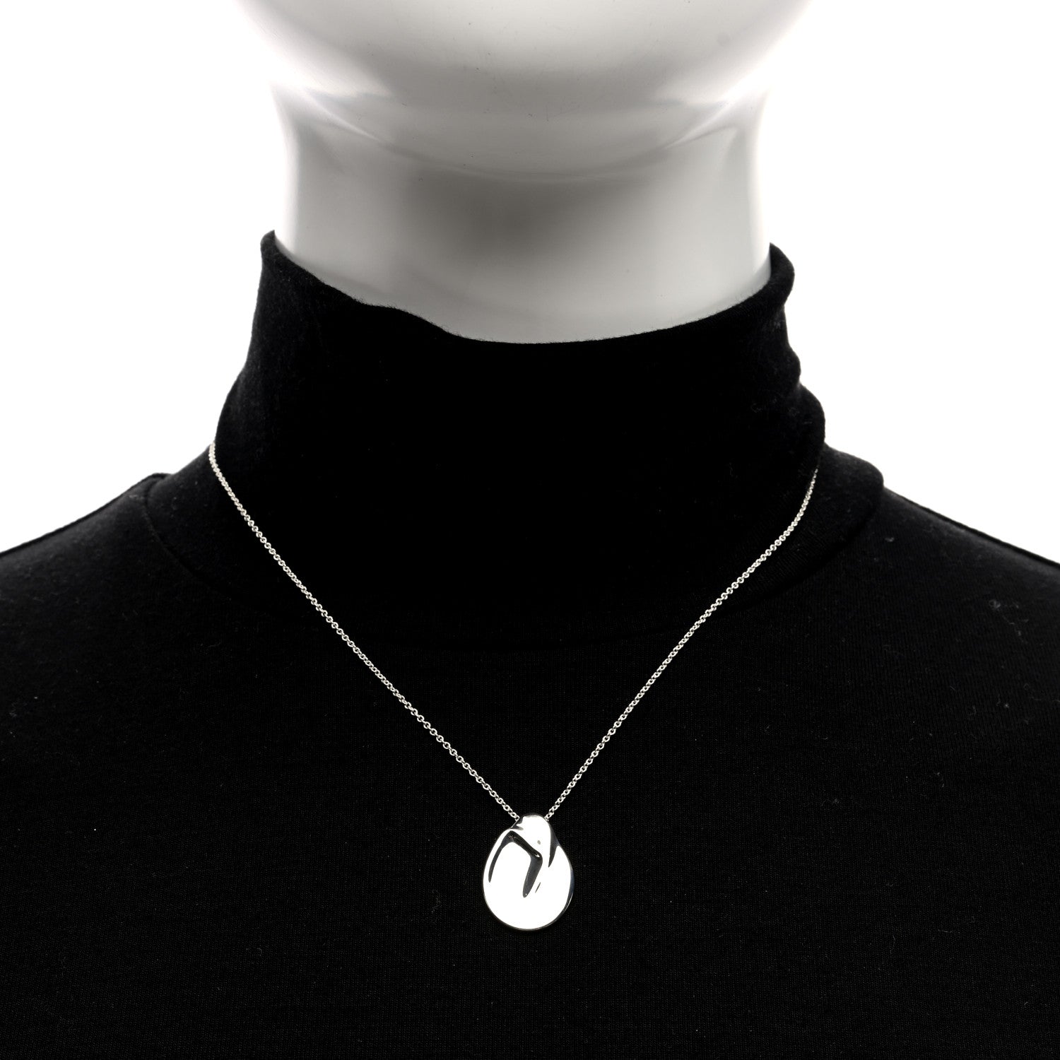 Tiffany Sterling Silver Nugget Pendant Necklace 2 of 4