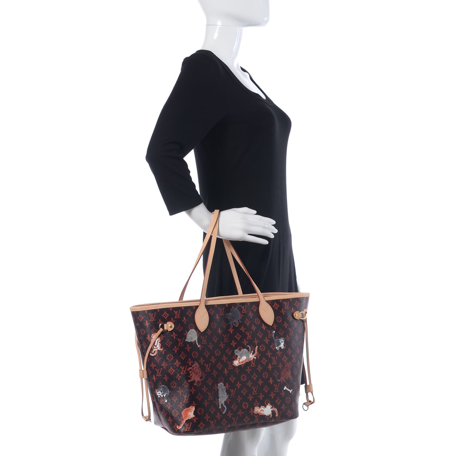 Louis Vuitton Catogram Neverfull MM Marron 2 of 10