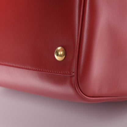 Saint Laurent Calfskin Classic Duffle 6 Red 11 of 11