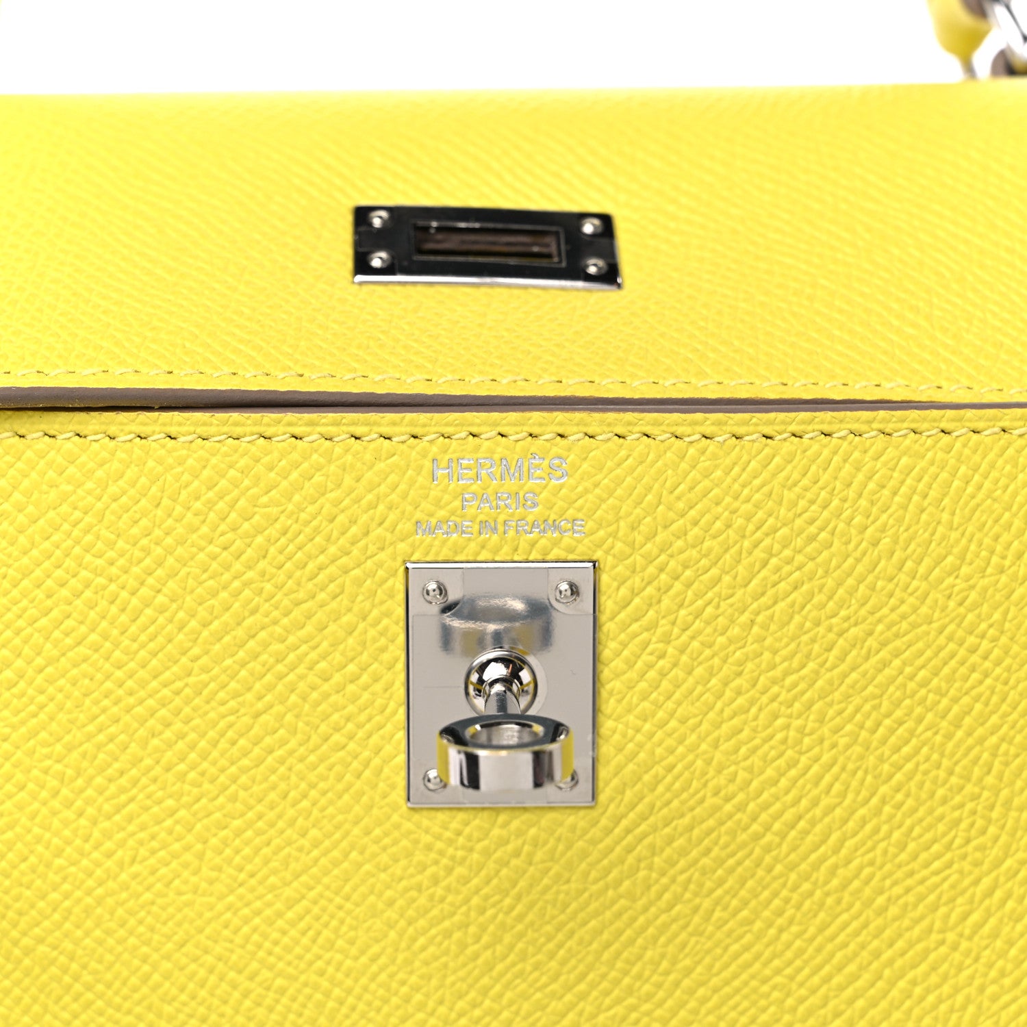 Hermes Epsom Kelly Sellier 25 Lime 6 of 17