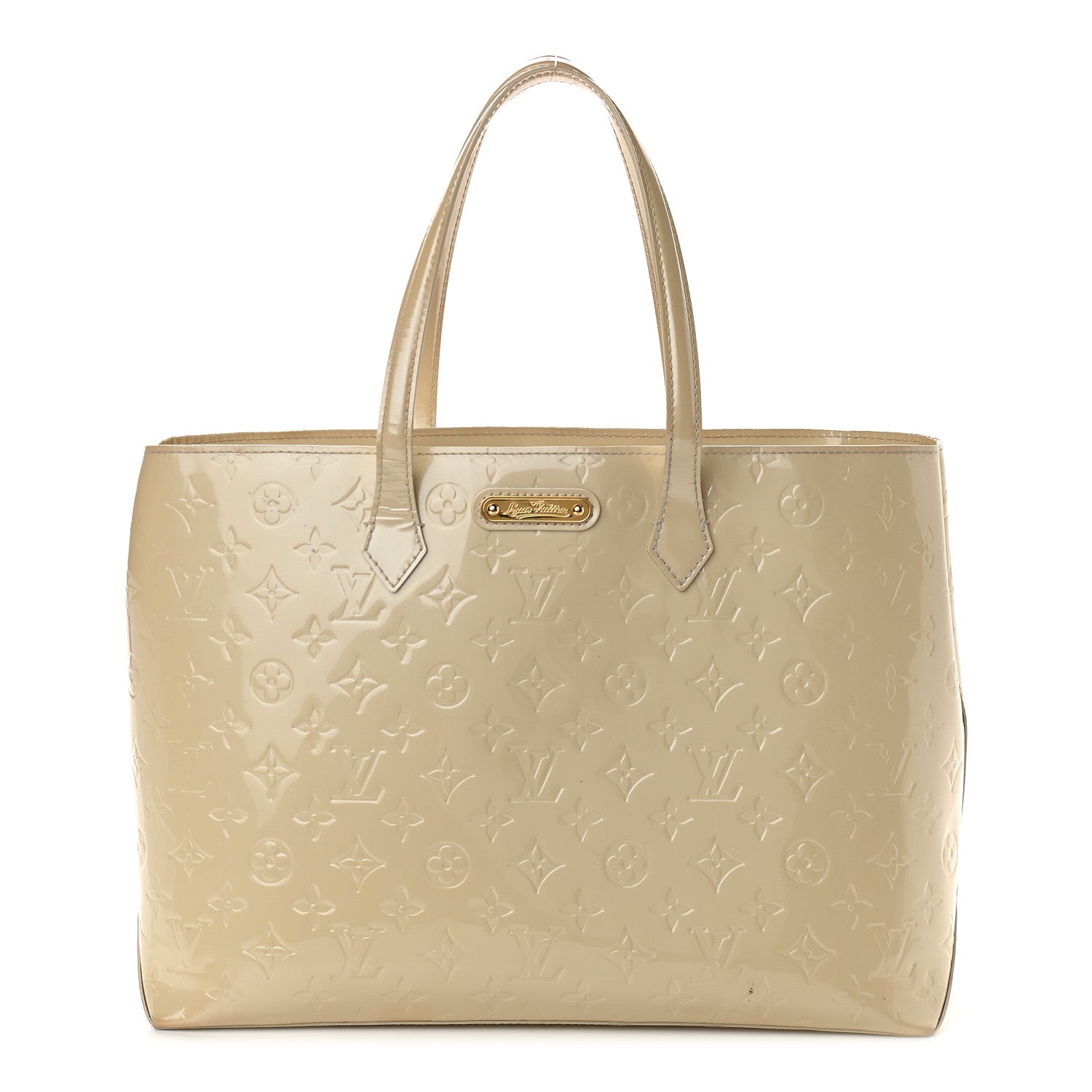 Louis Vuitton Vernis Wilshire MM Blanc Corail 1 of 12