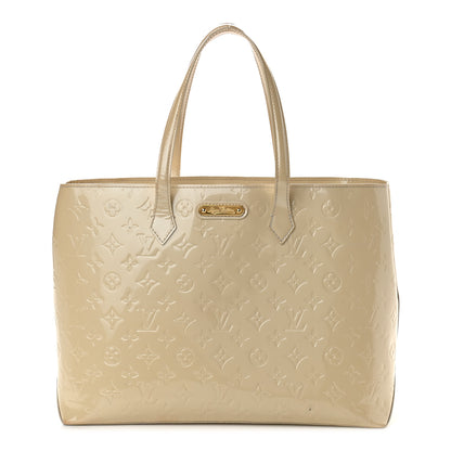 Louis Vuitton Vernis Wilshire MM Blanc Corail 1 of 12