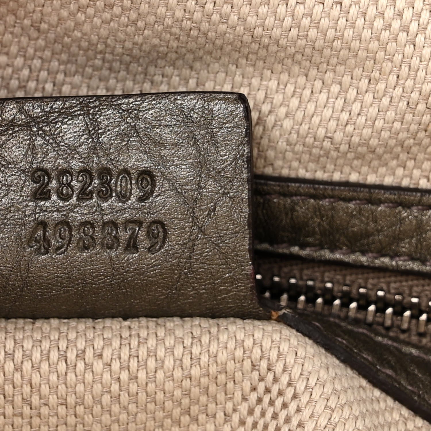 Gucci Metallic Cellarius Calfskin Medium Soho Shoulder Bag Sasso 7 of 9