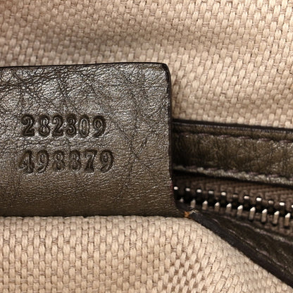Gucci Metallic Cellarius Calfskin Medium Soho Shoulder Bag Sasso 7 of 9