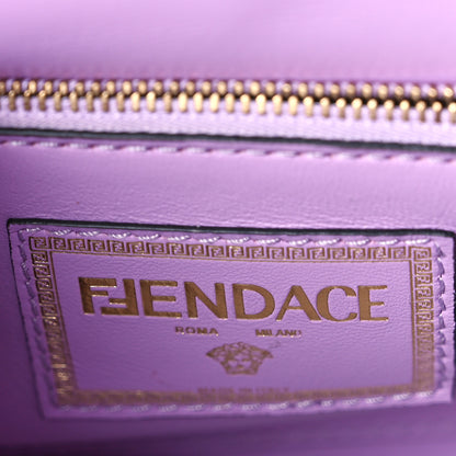 Versace X FENDI Grained Calfskin Fendace La Medusa Medium Top Handle Bag Black Multicolor 6 of 8