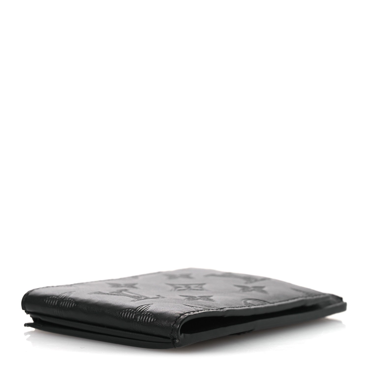 Louis Vuitton Calfskin Monogram Shadow Hybrid Wallet Black 4 of 7