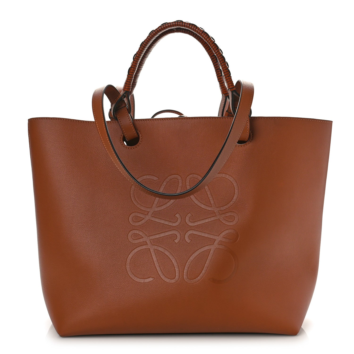 Loewe Smooth Calfskin Small Anagram Tote Tan 1 of 7