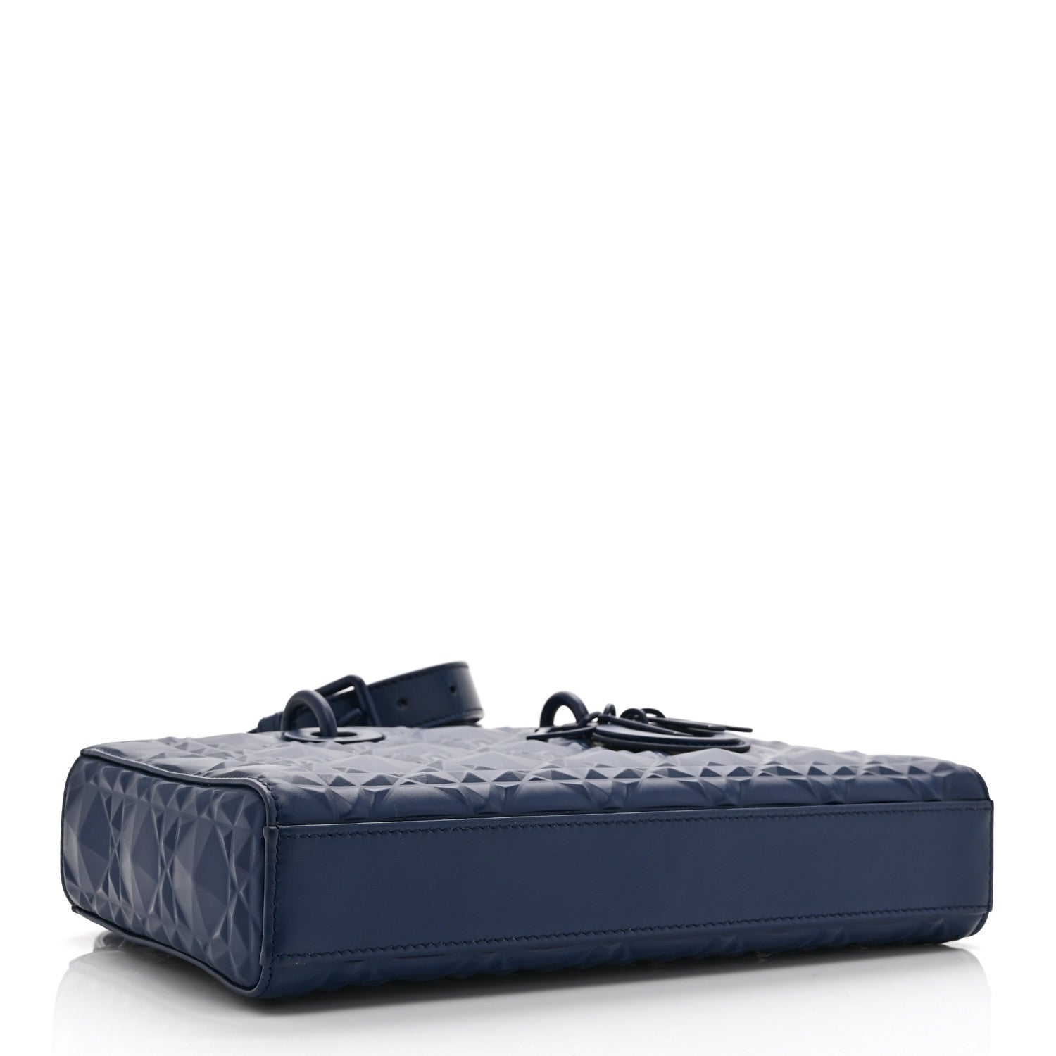 Christian Dior Calfskin Cannage Diamond Medium Lady D-Joy Navy Blue 4 of 10