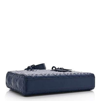 Christian Dior Calfskin Cannage Diamond Medium Lady D-Joy Navy Blue 4 of 10
