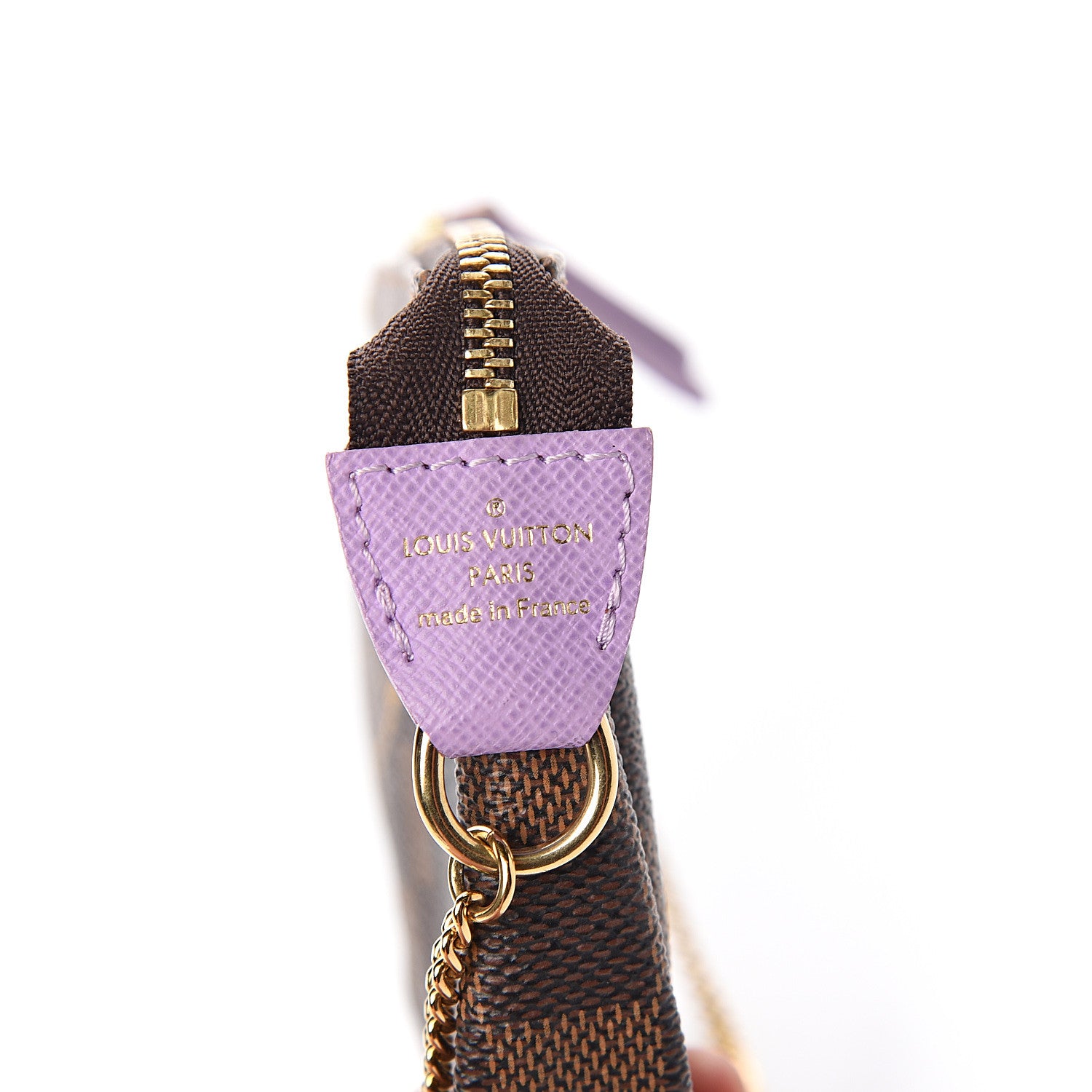 Louis Vuitton Damier Ebene Illustre Mini Pochette Accessories Violet 6 of 8