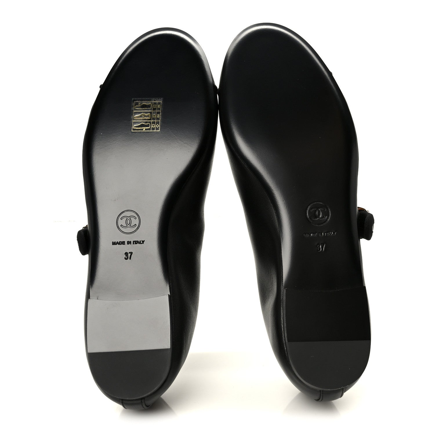 Chanel Lambskin Mary Jane Flats 37 Black 5 of 9