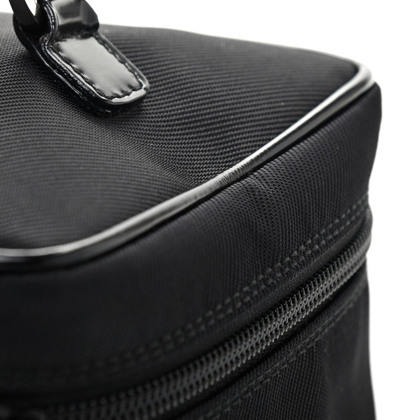 Nylon Bamboo Vanity Case Black