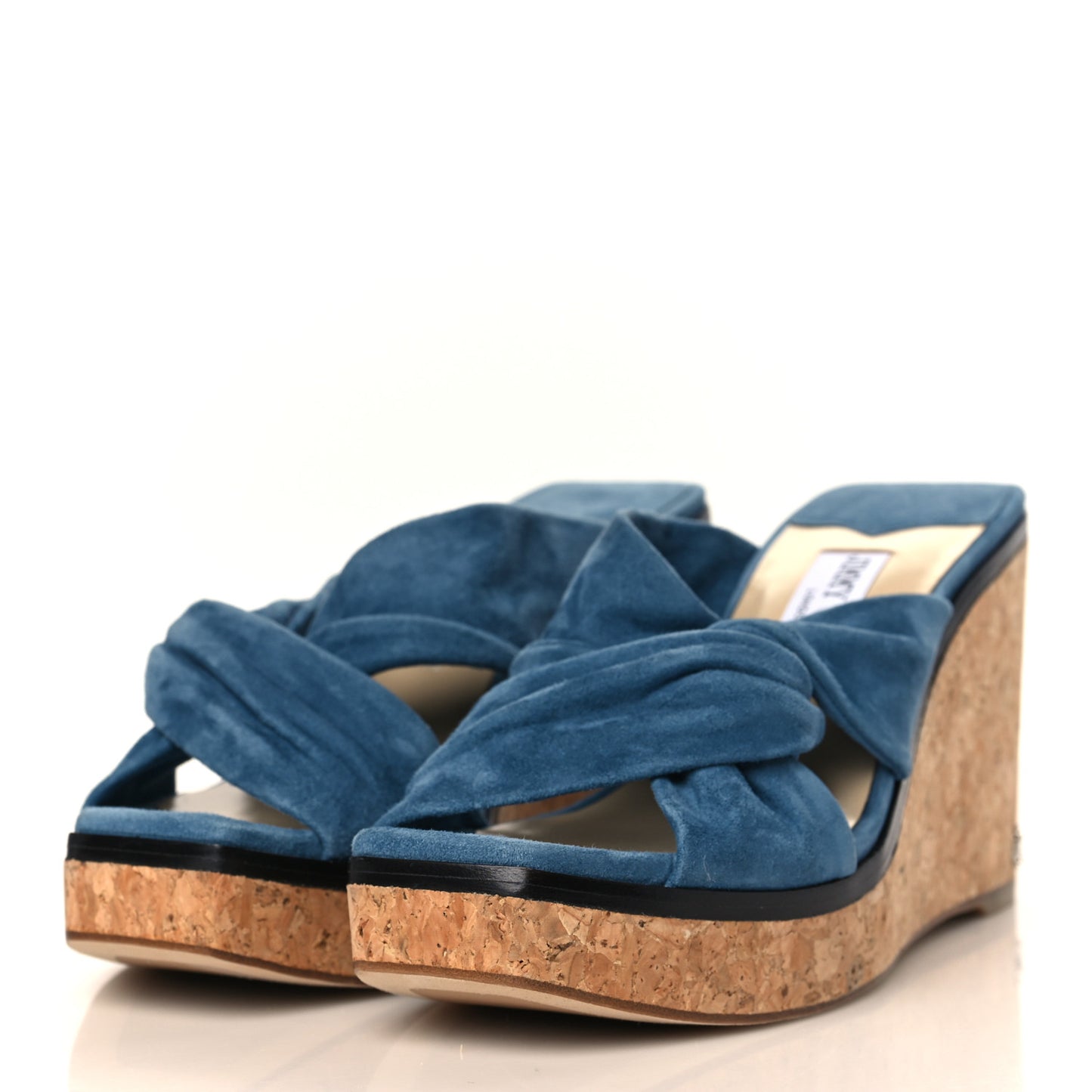 Suede Narisa 90 Wedge Mules 38.5 Blue