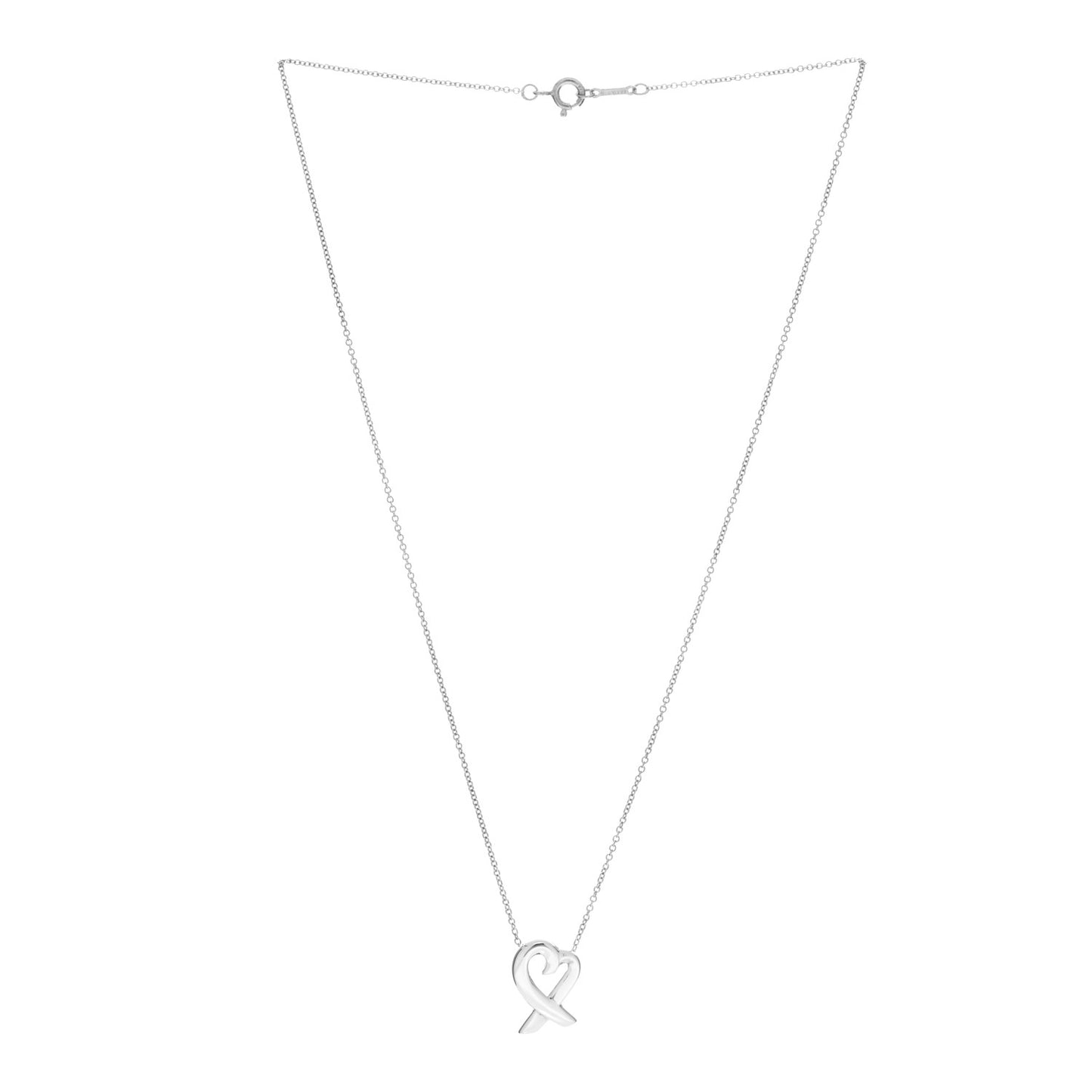 Sterling Silver Small Paloma Picasso Loving Heart Pendant Necklace