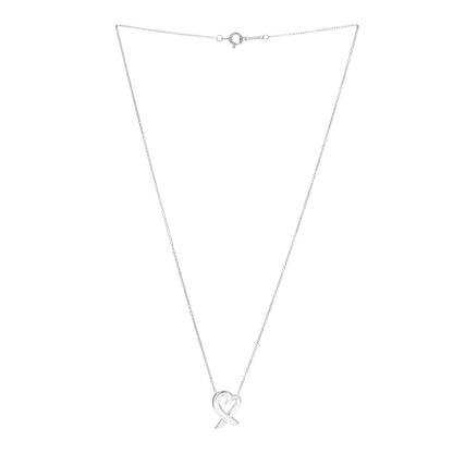 Tiffany Sterling Silver Small Paloma Picasso Loving Heart Pendant Necklace 2 of 5