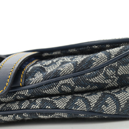 Christian Dior Monogram Saddle Bag Blue 6 of 9