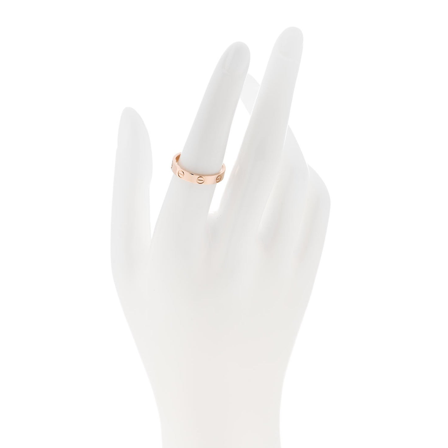 18K Pink Gold 3.5mm LOVE Wedding Band Ring 54 6.75
