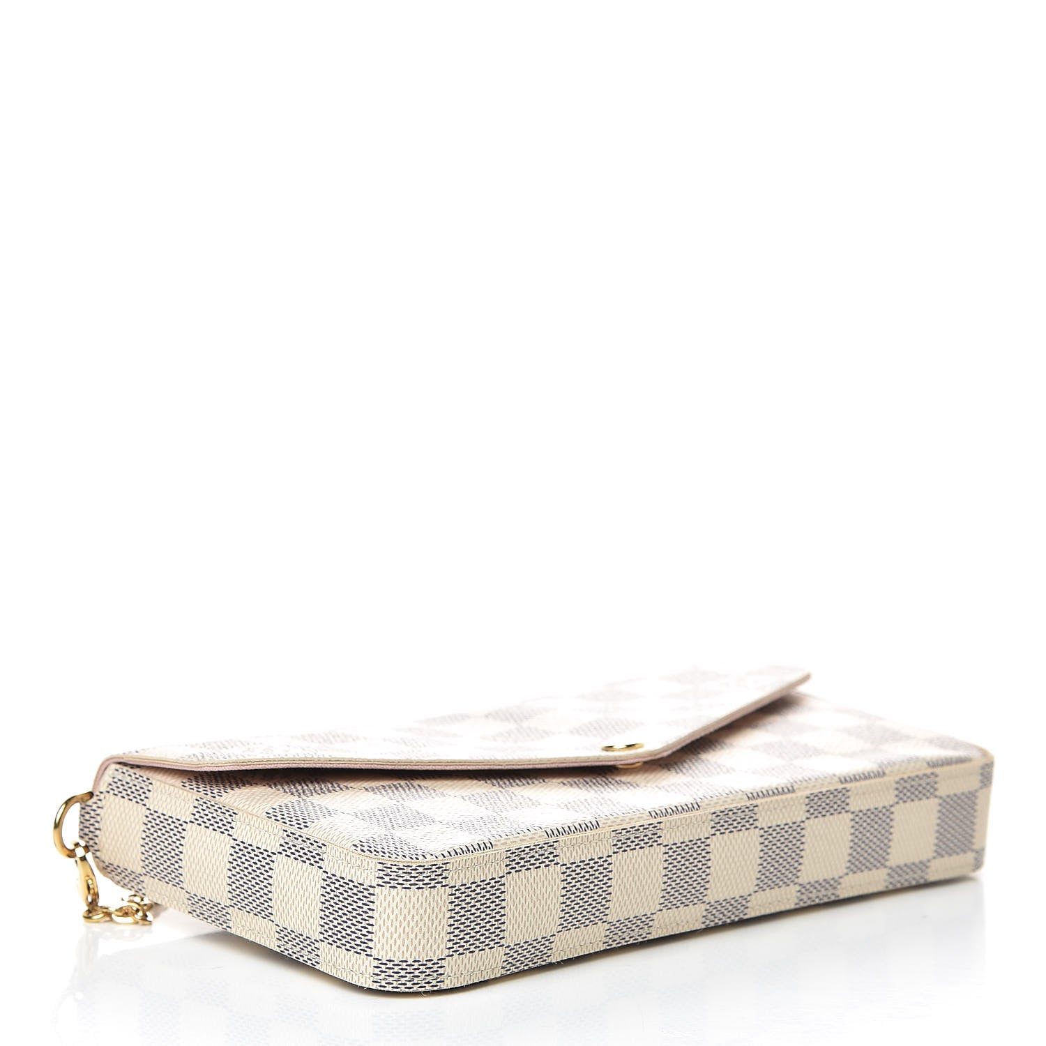 Louis Vuitton Damier Azur Pochette Felicie Chain Wallet Rose Ballerine 5 of 14