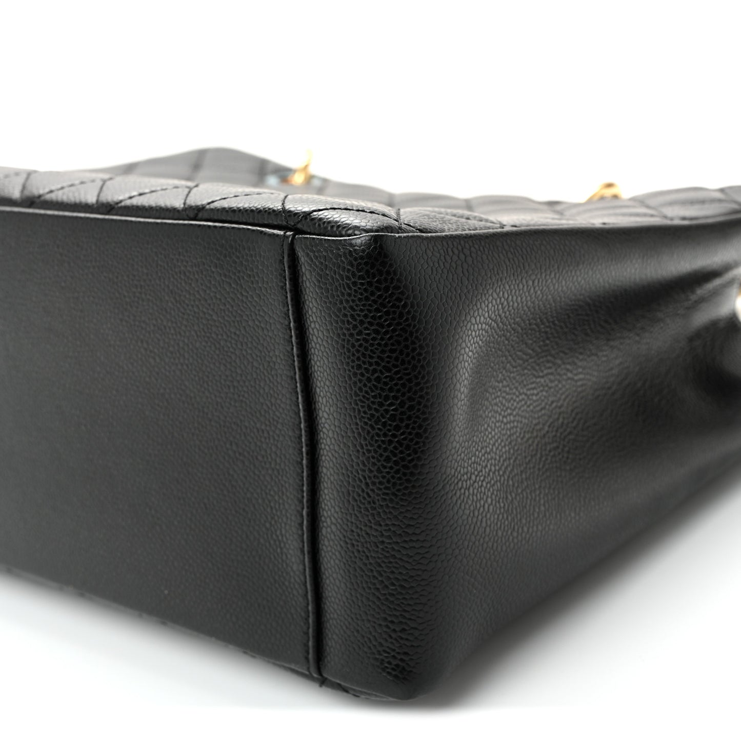 Caviar Quilted Grand Shopping Tote GST Black