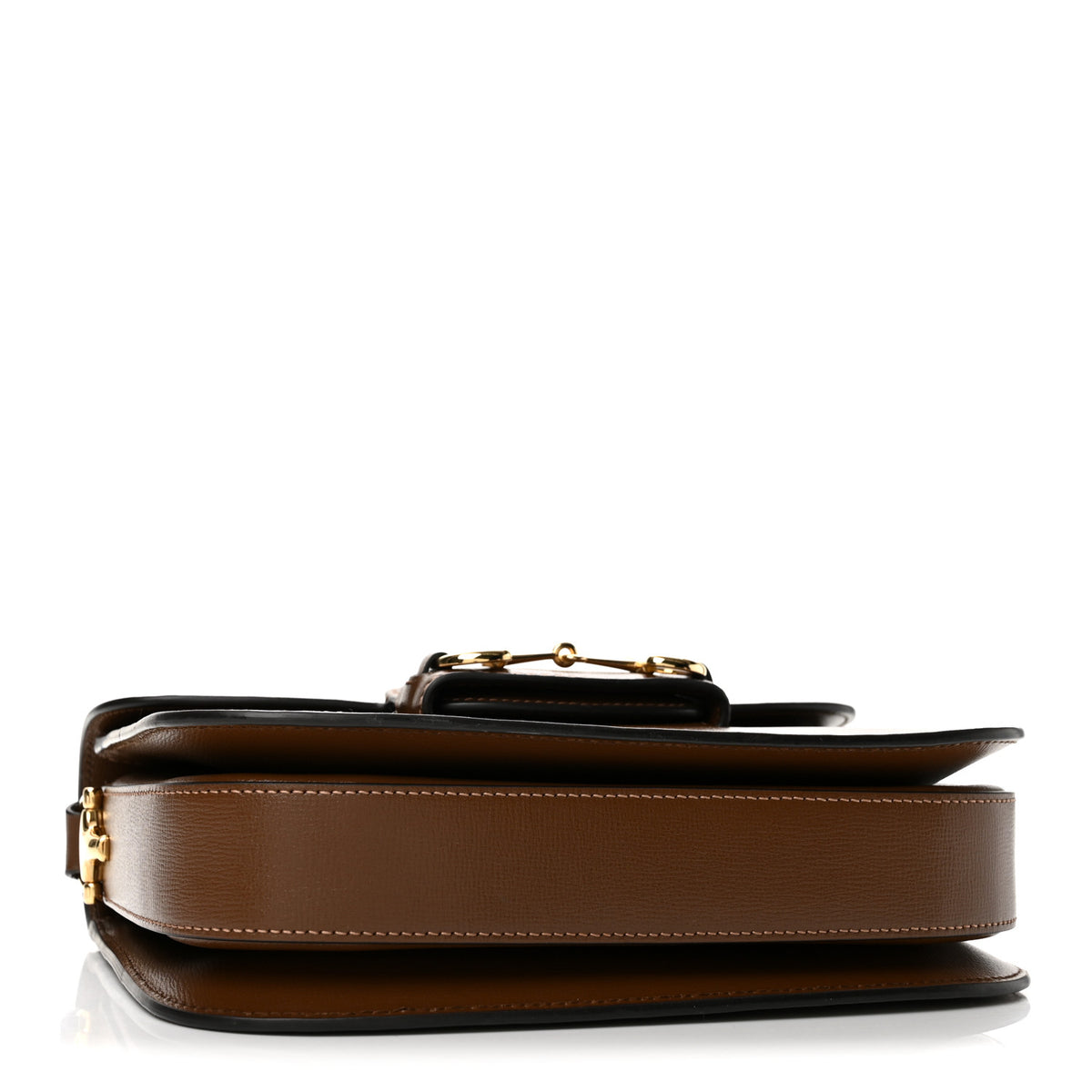 Azalea Calfskin Horsebit 1955 Shoulder Bag Brown Sugar