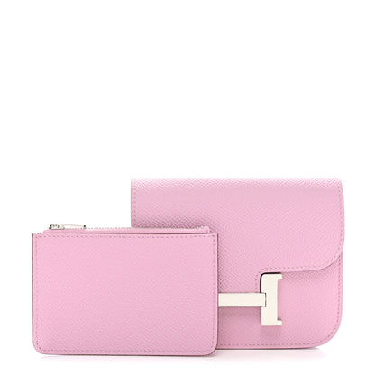Hermes Epsom Constance Slim Wallet Mauve Sylvestre 3 of 9