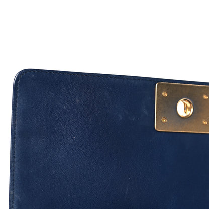 Chanel Lambskin Quilted Medium Boy Flap Dark Blue 11 of 15