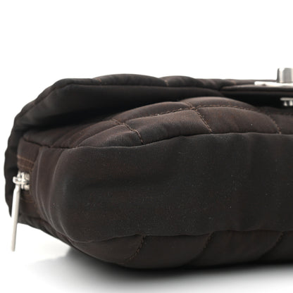 Chanel Nylon Square Quilted Flap Dark Brown 9 of 11