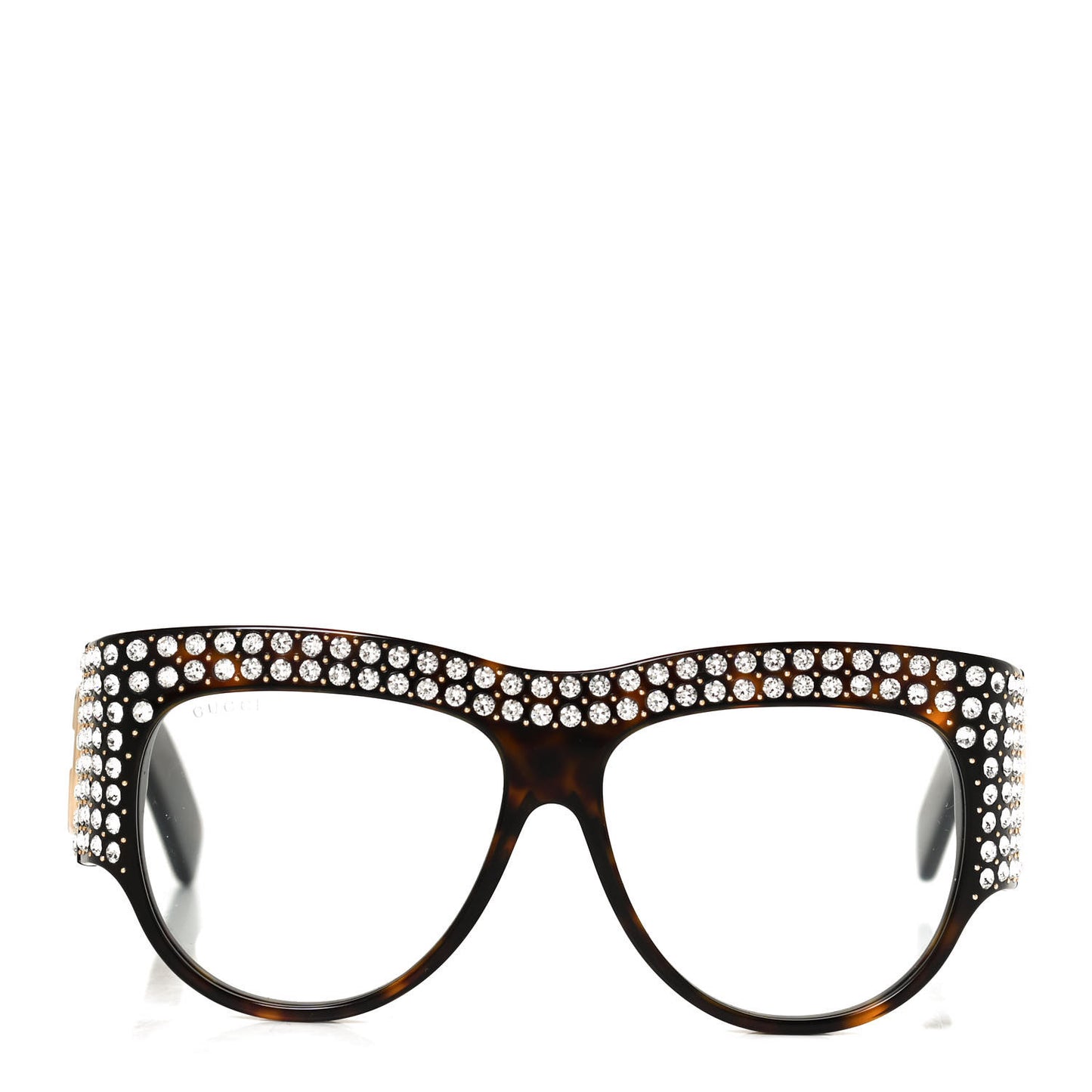 Acetate Crystal Oversize Hollywood Forever Sunglasses GG0144S Tortoiseshell