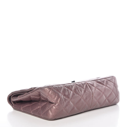 Chanel Metallic Aged Calfskin Quilted 2.55 Reissue 226 Flap Rose Fonce 4 of 11