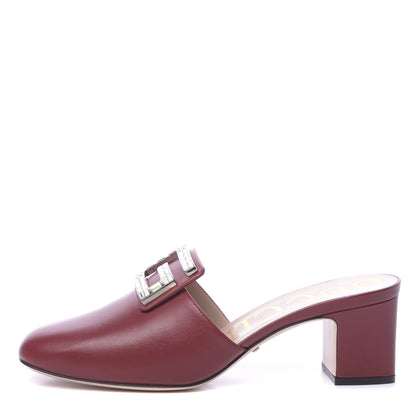 Gucci Malaga Kid Crystal Square G Madelyn Mules 40 Romantic Cerise 1 of 9