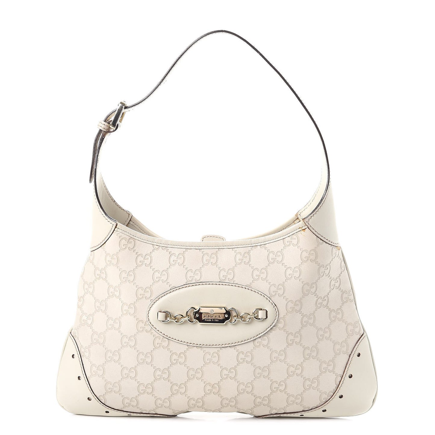 Guccissima Punch Hobo Bag White