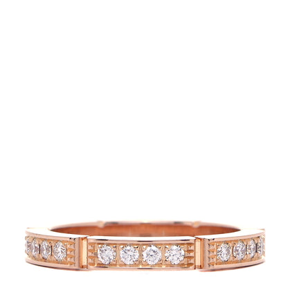 Cartier 18K Pink Gold Diamond Maillon Panthere Half Diamond Wedding Band Ring 47 4 1 of 5