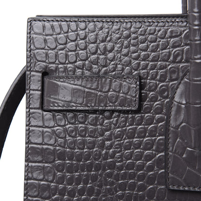 Saint Laurent Crocodile Embossed Small Sac De Jour Asphalt 9 of 14