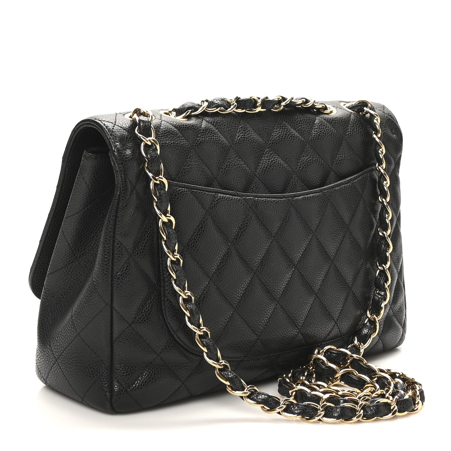 Chanel Caviar Quilted Jumbo Single Flap Black 3 of 10