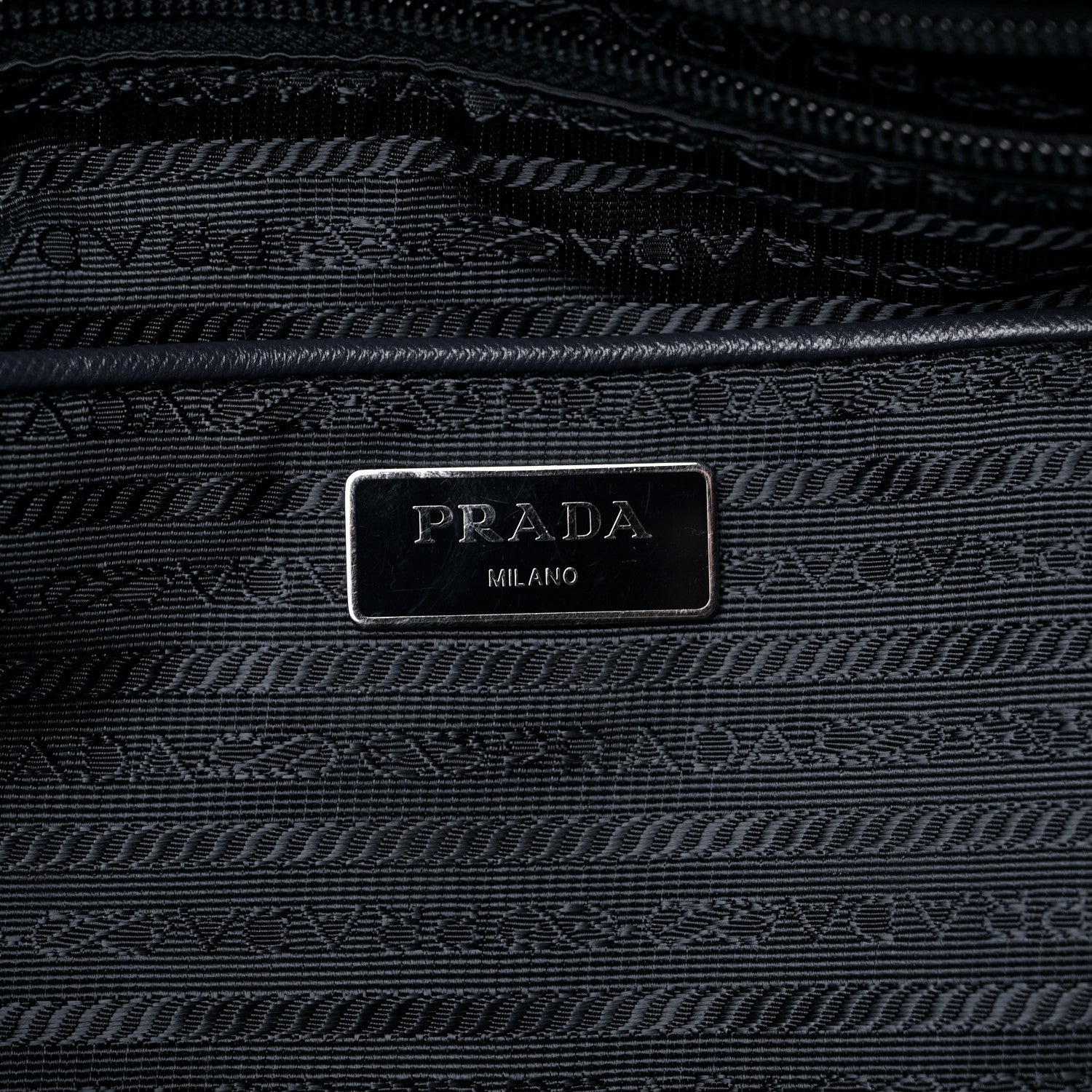 Prada Tessuto Nylon Saffiano Floral Print Tote Bluette Dis Primule 5 of 12