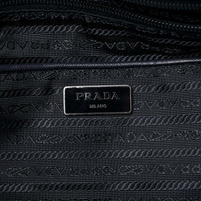 Prada Tessuto Nylon Saffiano Floral Print Tote Bluette Dis Primule 5 of 12