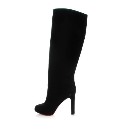 Christian Louboutin Suede Royal Vicky 120 Boots 40 Black 1 of 9