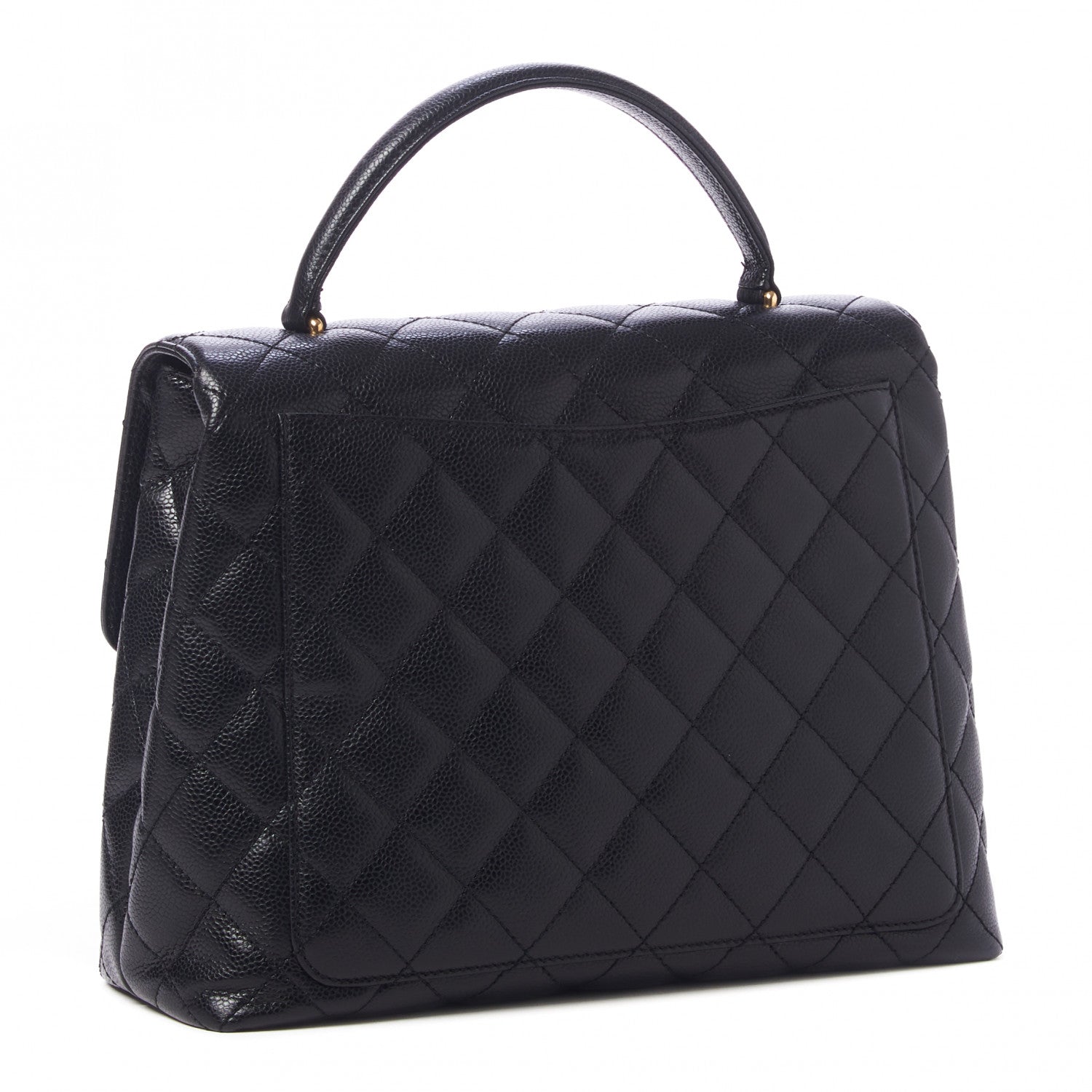 Chanel Caviar Quilted Jumbo Kelly Flap Black 3 of 10