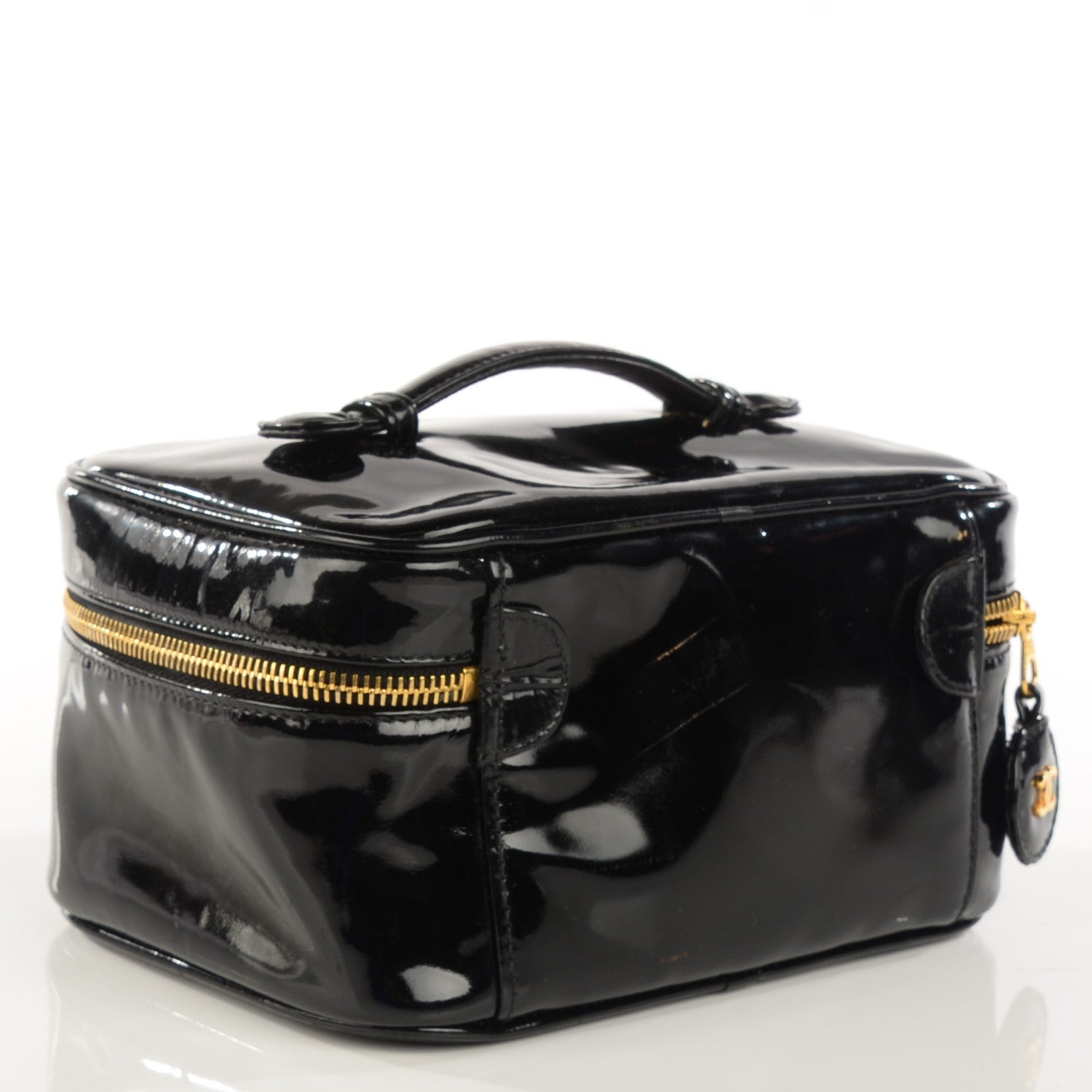 Chanel Patent Vanity Cosmetic Case Black 3 of 10