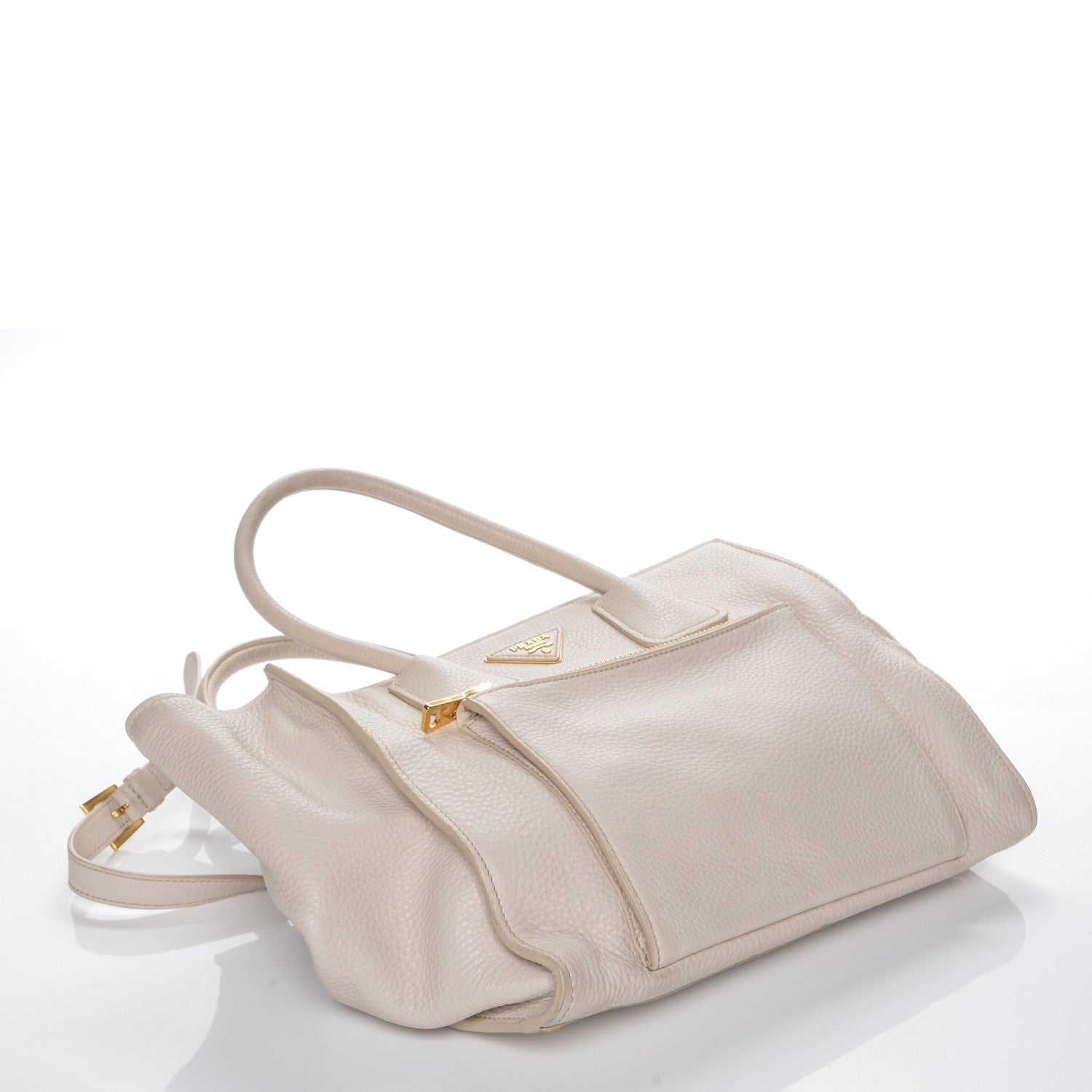 Prada Vitello Daino Shopping Tote Talco 9 of 9