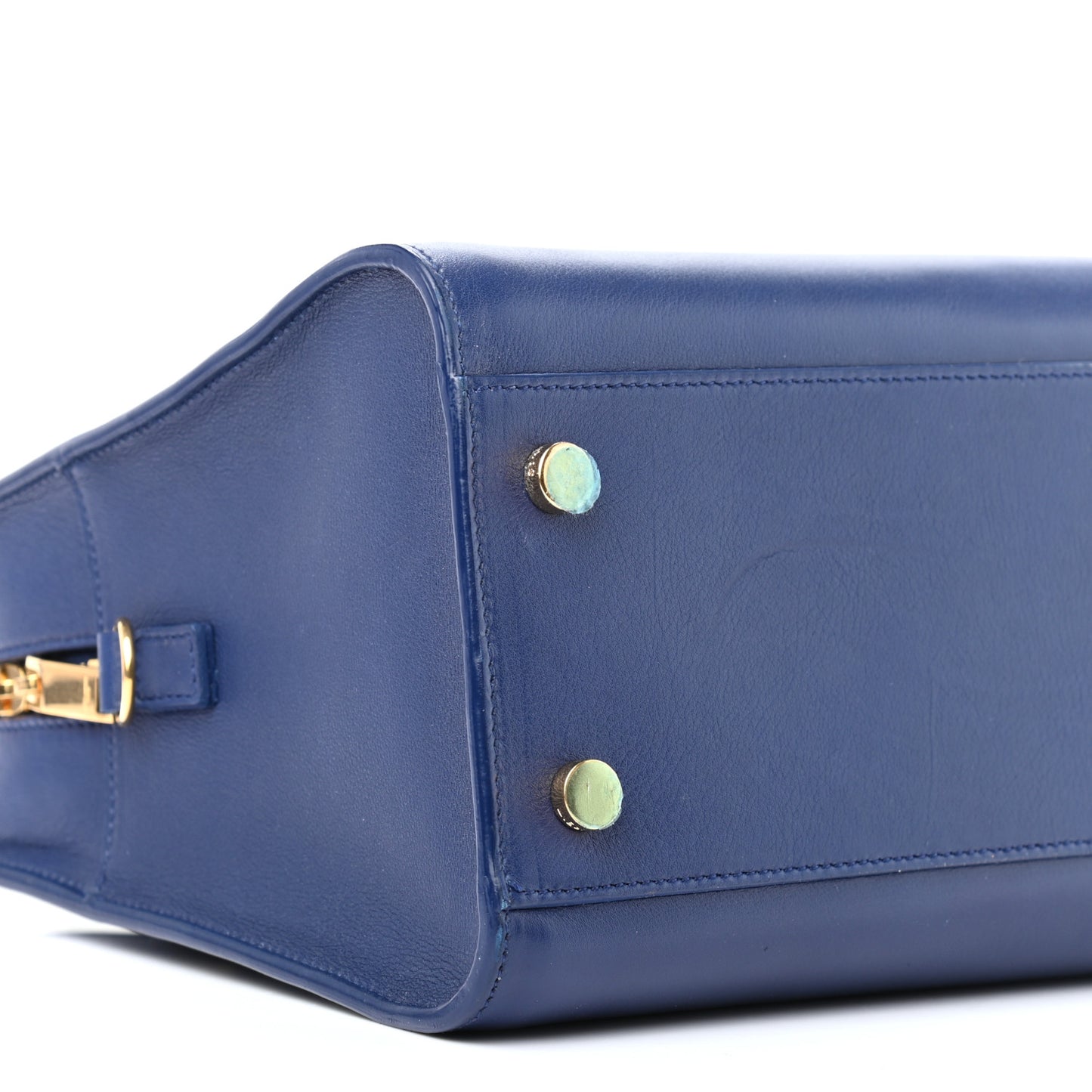 Calfskin Small Monogram Cabas Blue Majorelle
