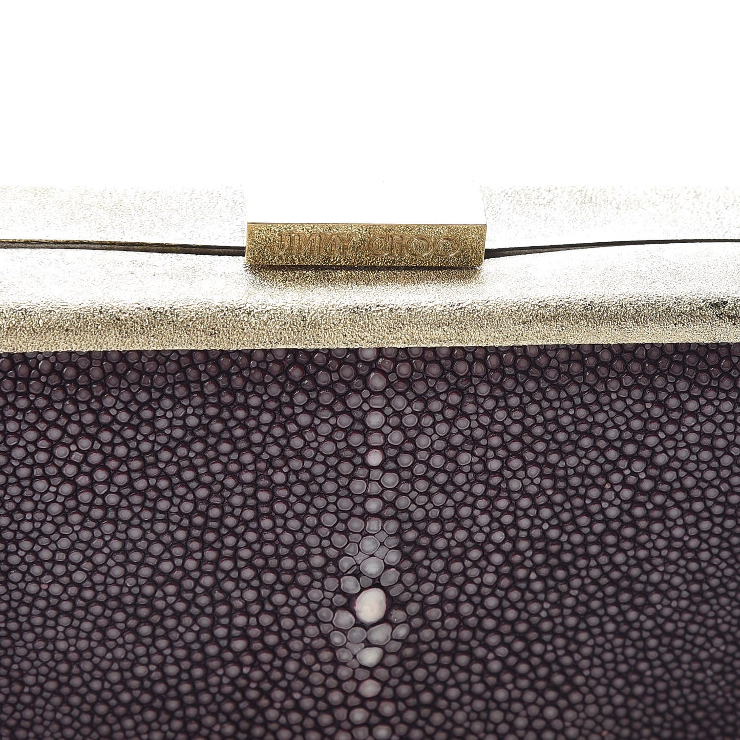 Stingray Box Clutch Aubergine