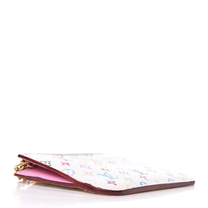 Louis Vuitton Monogram Multicolor Key Pouch White Litchi 4 of 9