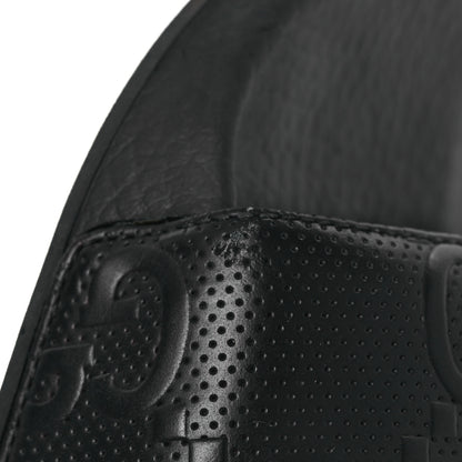Gucci Rubber GG Monogram Mens Slide Sandals 11 Black 10 of 11