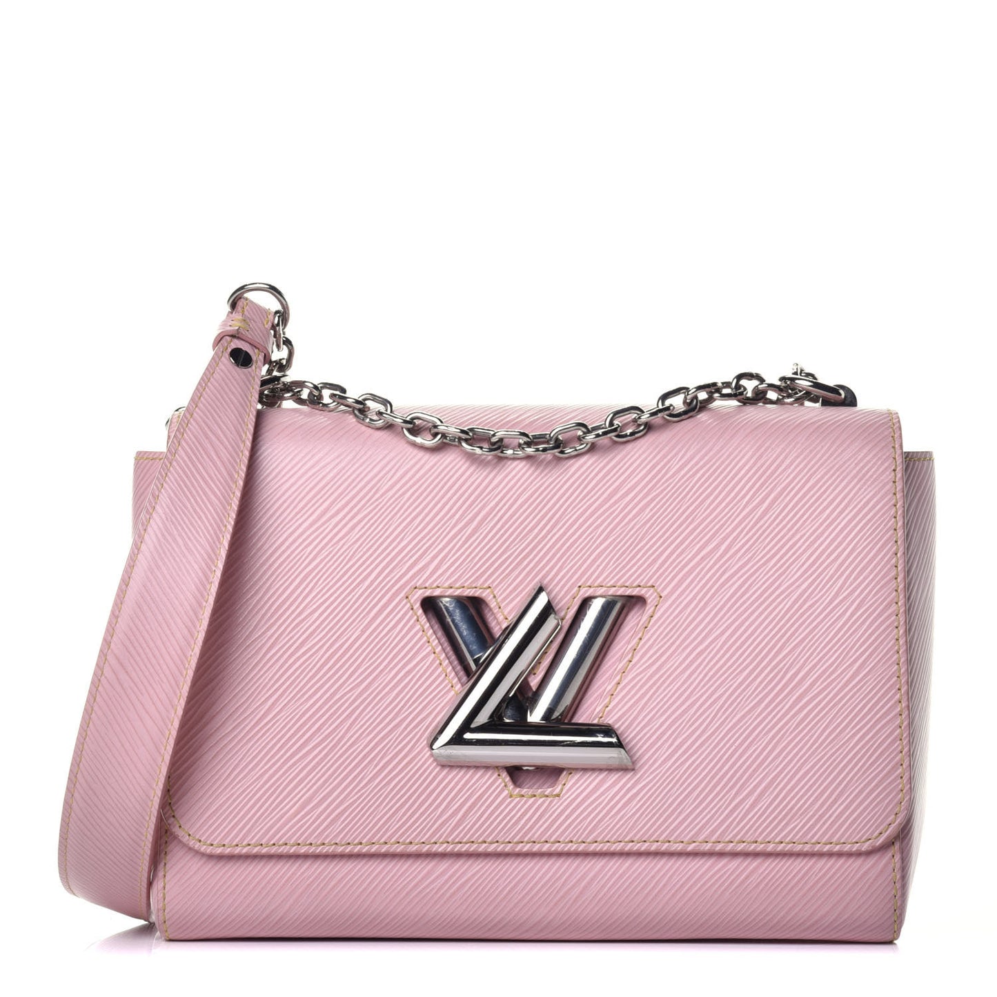 Epi Twist Shoulder Bag MM Rose Ballerine