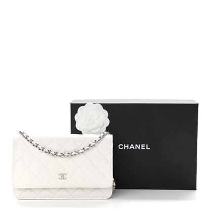 Chanel Caviar Quilted Wallet On Chain WOC White 12 of 12